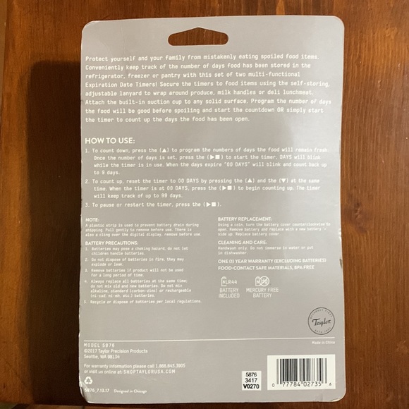 🆕 TAYLOR - EXPIRATION DATE TIMERS - Set of Two - Picture 5 of 10